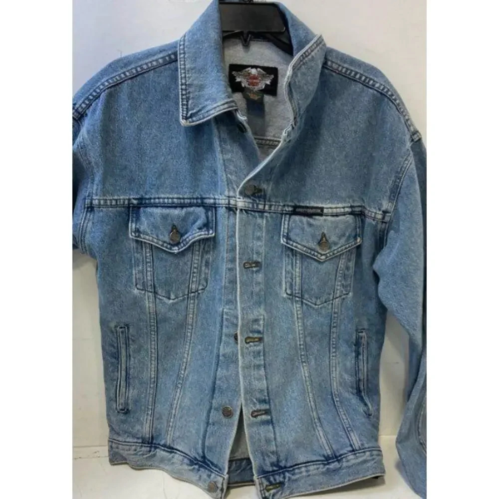 Vintage Harley Davidson Denim Jacket - S - Picture 1 of 5